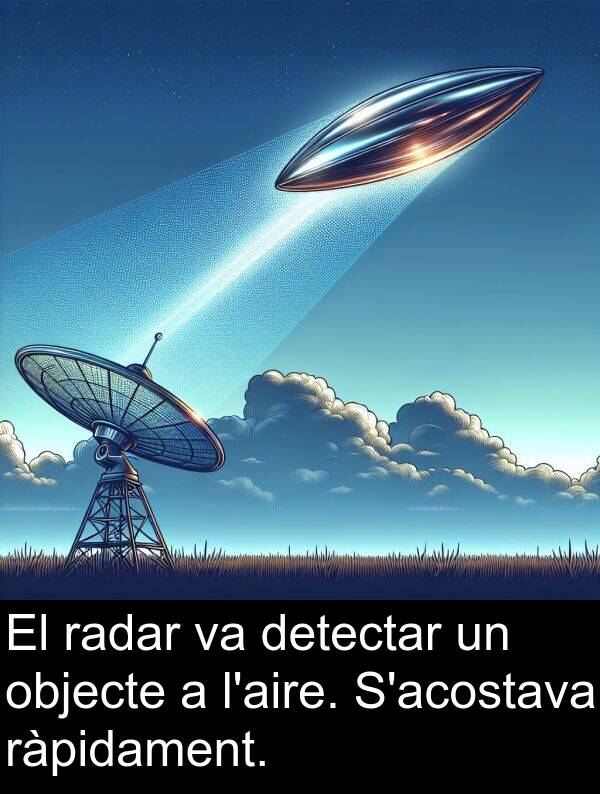 objecte: El radar va detectar un objecte a l'aire. S'acostava ràpidament.