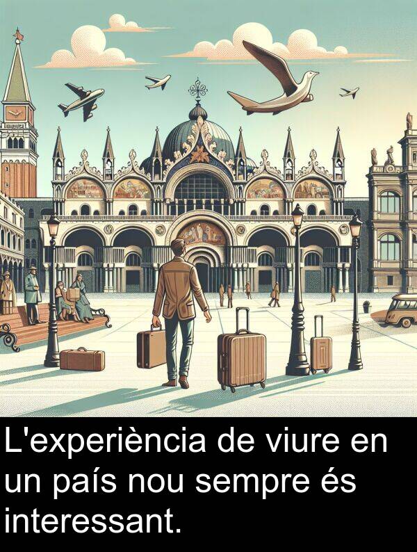 país: L'experiència de viure en un país nou sempre és interessant.