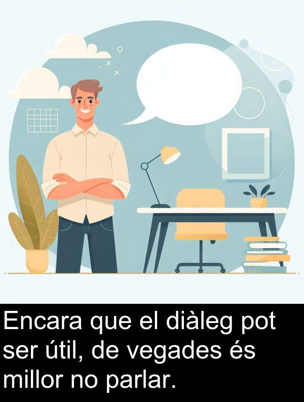 diàleg: Encara que el diàleg pot ser útil, de vegades és millor no parlar.