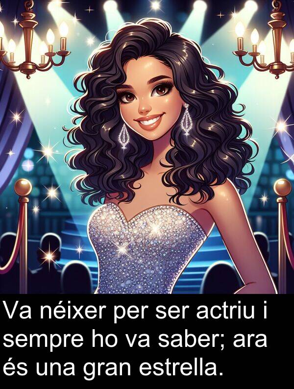 saber: Va néixer per ser actriu i sempre ho va saber; ara és una gran estrella.