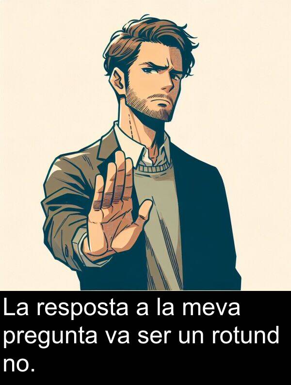 no: La resposta a la meva pregunta va ser un rotund no.