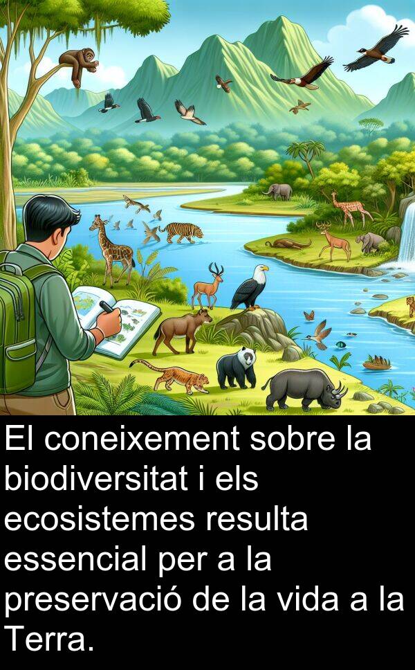 ecosistemes: El coneixement sobre la biodiversitat i els ecosistemes resulta essencial per a la preservació de la vida a la Terra.