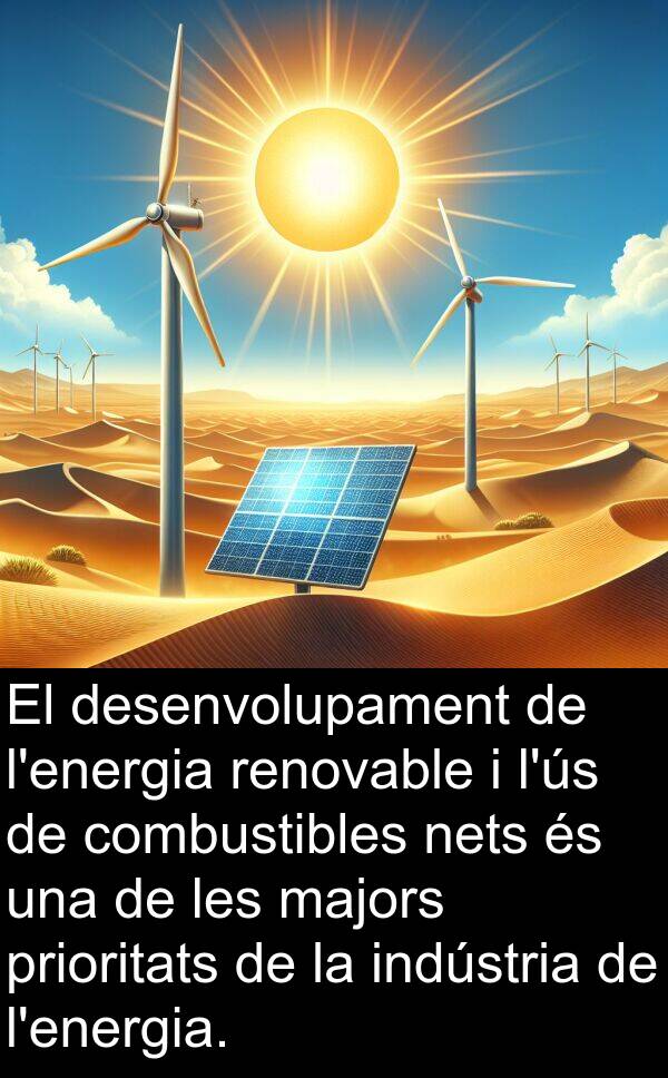 nets: El desenvolupament de l'energia renovable i l'ús de combustibles nets és una de les majors prioritats de la indústria de l'energia.
