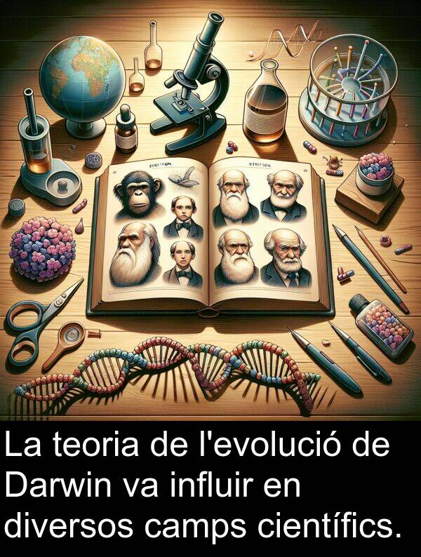 diversos: La teoria de l'evolució de Darwin va influir en diversos camps científics.