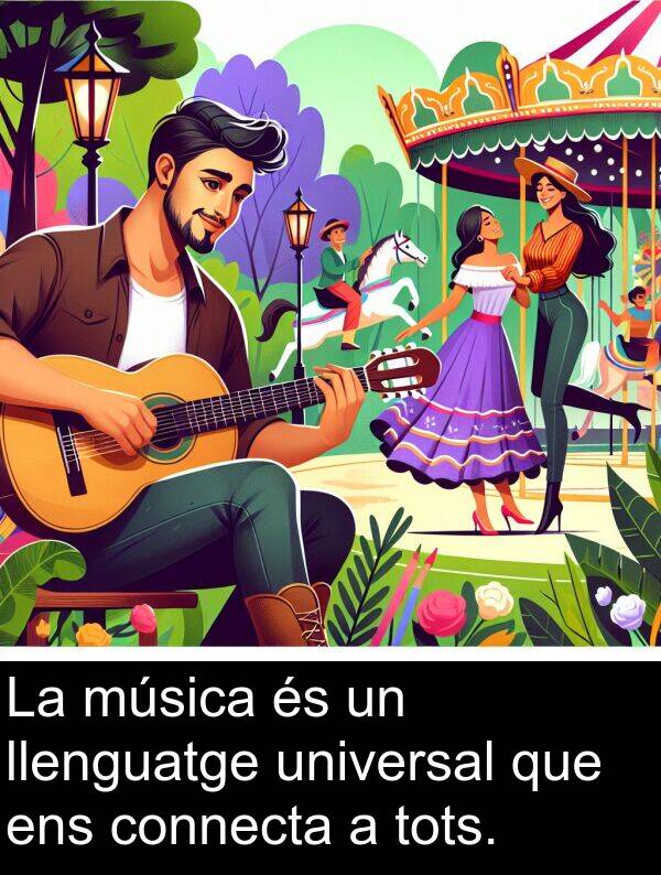 tots: La música és un llenguatge universal que ens connecta a tots.