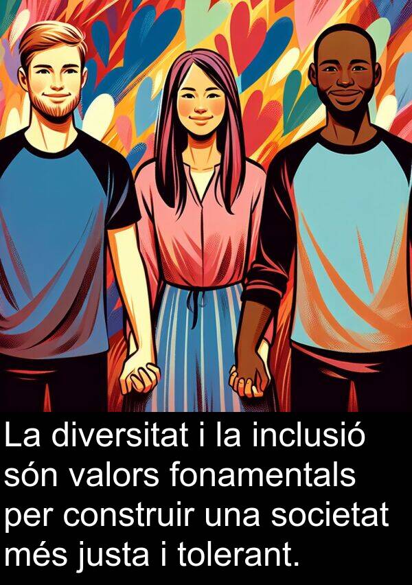 diversitat: La diversitat i la inclusió són valors fonamentals per construir una societat més justa i tolerant.