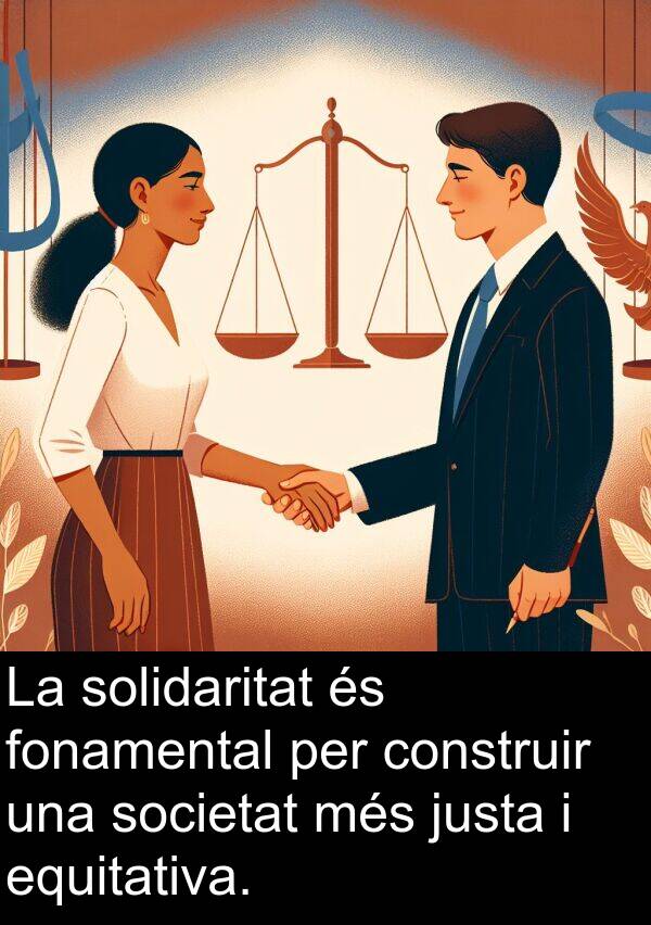 equitativa: La solidaritat és fonamental per construir una societat més justa i equitativa.
