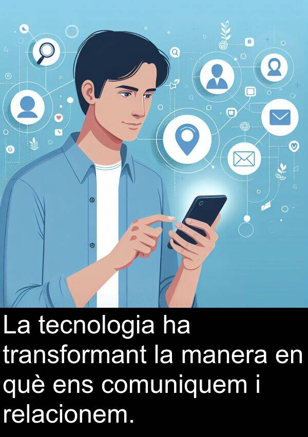 comuniquem: La tecnologia ha transformant la manera en què ens comuniquem i relacionem.