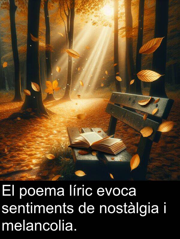 poema: El poema líric evoca sentiments de nostàlgia i melancolia.