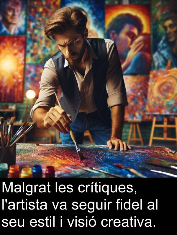 crítiques: Malgrat les crítiques, l'artista va seguir fidel al seu estil i visió creativa.