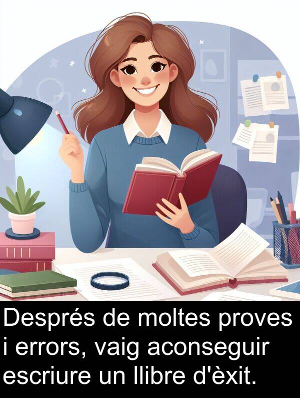 llibre: Després de moltes proves i errors, vaig aconseguir escriure un llibre d'èxit.