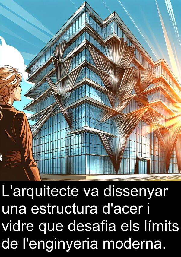 desafia: L'arquitecte va dissenyar una estructura d'acer i vidre que desafia els límits de l'enginyeria moderna.
