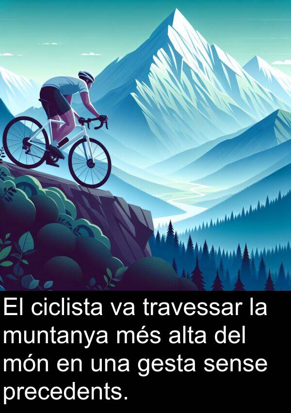 muntanya: El ciclista va travessar la muntanya més alta del món en una gesta sense precedents.