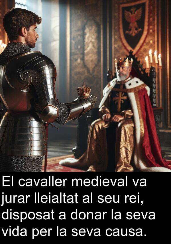 cavaller: El cavaller medieval va jurar lleialtat al seu rei, disposat a donar la seva vida per la seva causa.