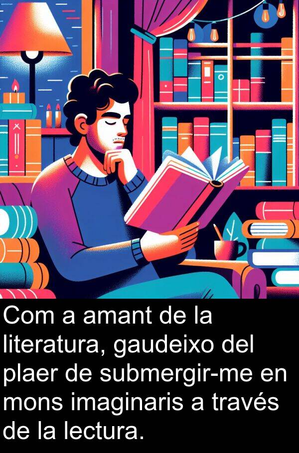 literatura: Com a amant de la literatura, gaudeixo del plaer de submergir-me en mons imaginaris a través de la lectura.
