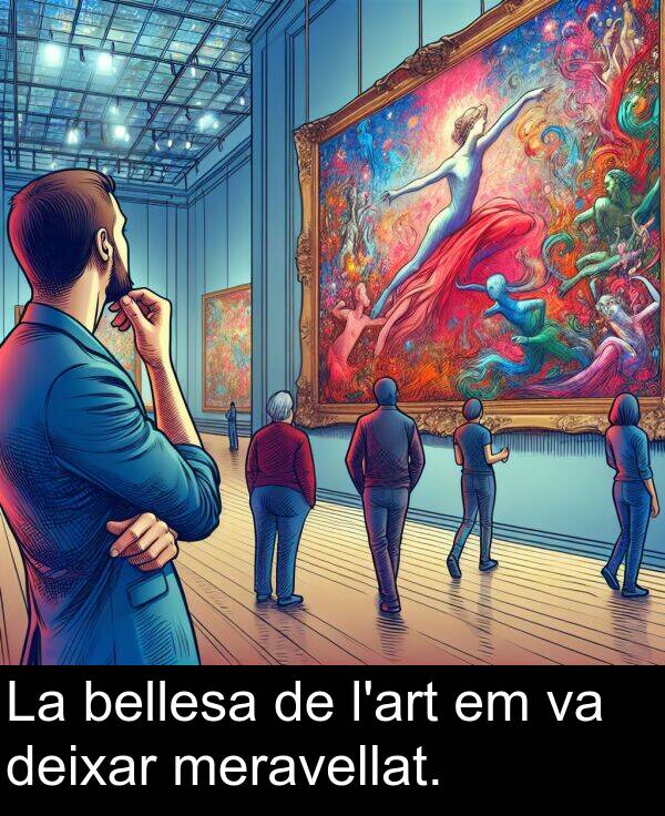 deixar: La bellesa de l'art em va deixar meravellat.