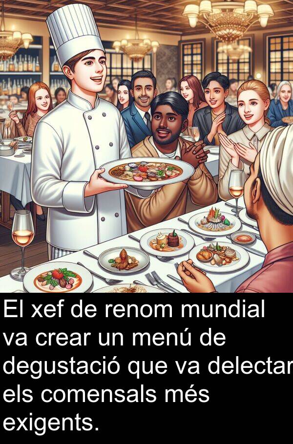 comensals: El xef de renom mundial va crear un menú de degustació que va delectar els comensals més exigents.
