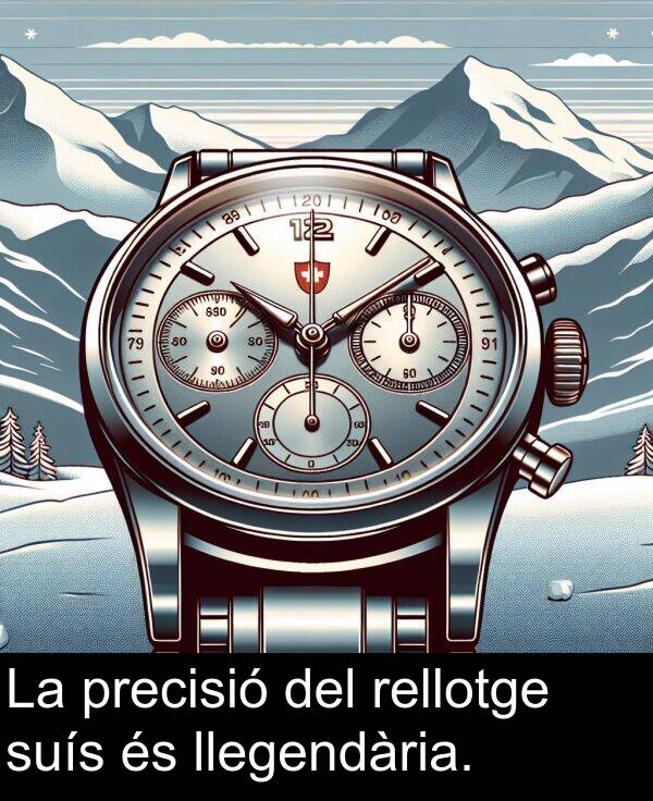 llegendària: La precisió del rellotge suís és llegendària.