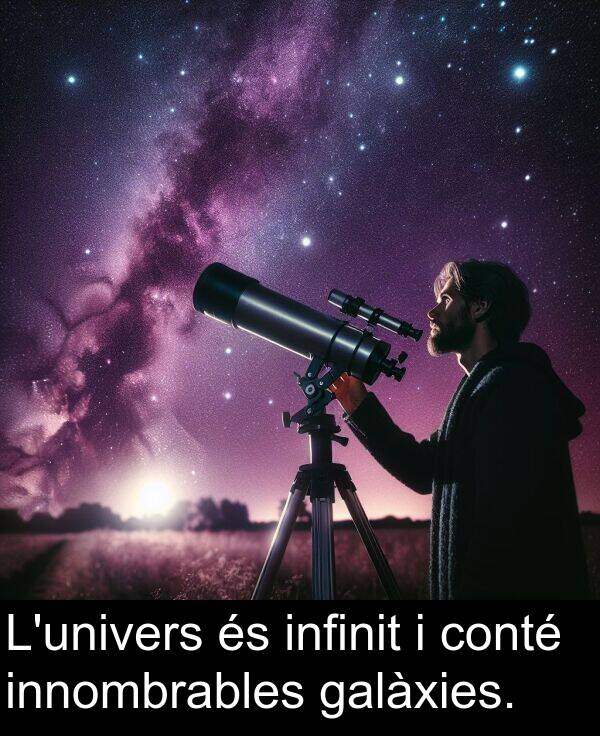 galàxies: L'univers és infinit i conté innombrables galàxies.