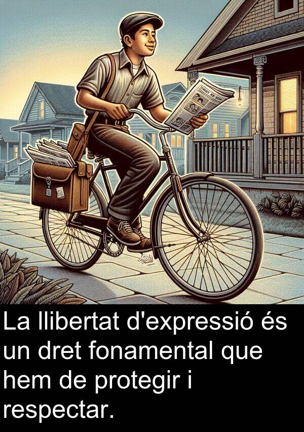 dret: La llibertat d'expressió és un dret fonamental que hem de protegir i respectar.
