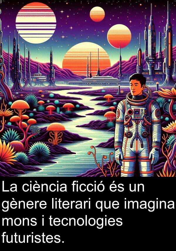 tecnologies: La ciència ficció és un gènere literari que imagina mons i tecnologies futuristes.