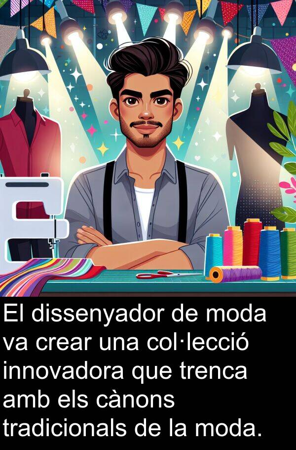 tradicionals: El dissenyador de moda va crear una col·lecció innovadora que trenca amb els cànons tradicionals de la moda.