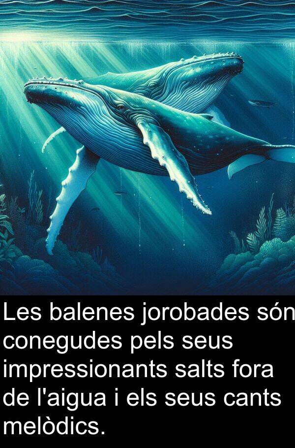 impressionants: Les balenes jorobades són conegudes pels seus impressionants salts fora de l'aigua i els seus cants melòdics.