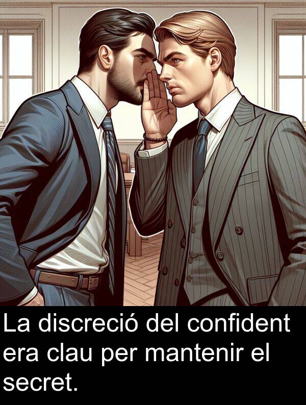 secret: La discreció del confident era clau per mantenir el secret.