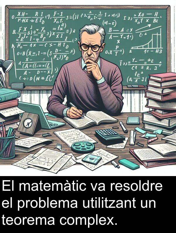 matemàtic: El matemàtic va resoldre el problema utilitzant un teorema complex.