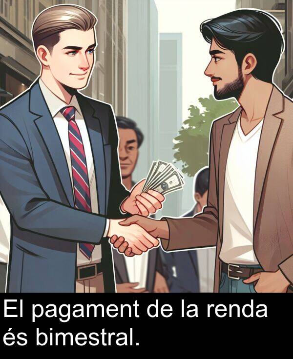 pagament: El pagament de la renda és bimestral.