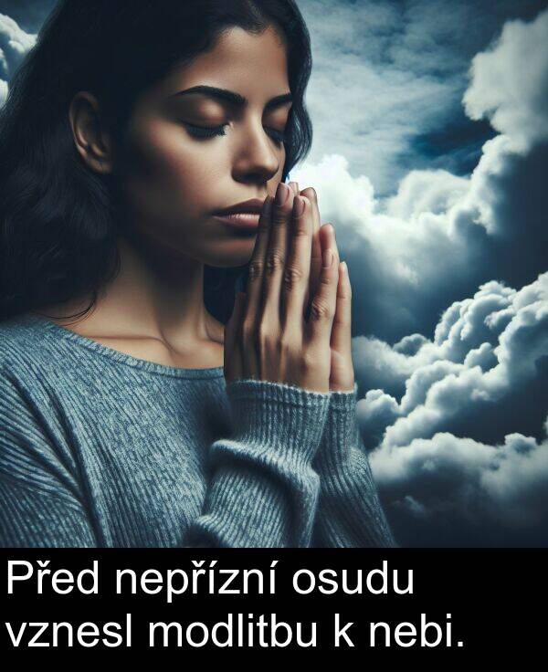 nebi: Před nepřízní osudu vznesl modlitbu k nebi.