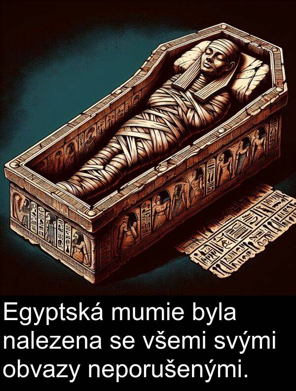 svými: Egyptská mumie byla nalezena se všemi svými obvazy neporušenými.