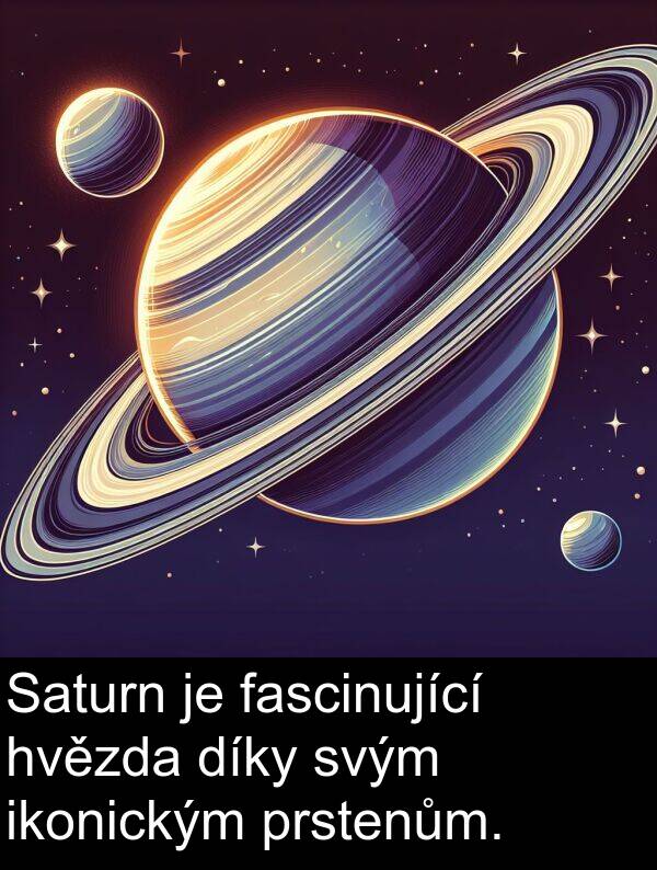 svým: Saturn je fascinující hvězda díky svým ikonickým prstenům.
