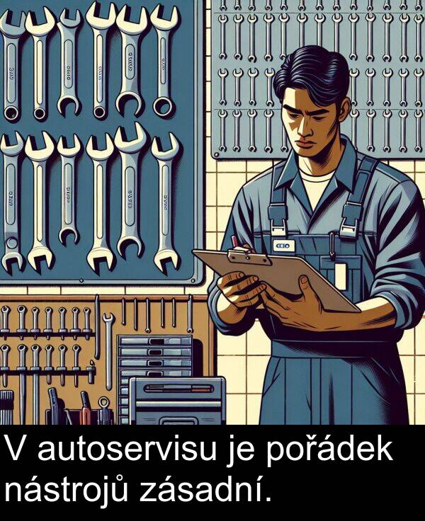 autoservisu: V autoservisu je pořádek nástrojů zásadní.