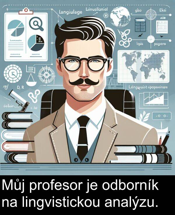 analýzu: Můj profesor je odborník na lingvistickou analýzu.