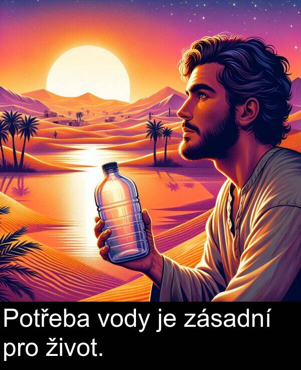 život: Potřeba vody je zásadní pro život.