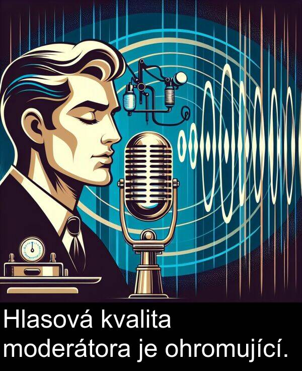 moderátora: Hlasová kvalita moderátora je ohromující.