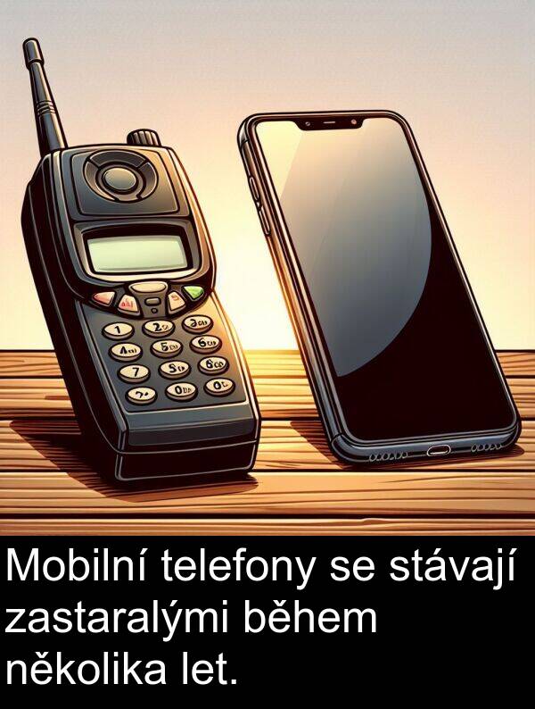 stávají: Mobilní telefony se stávají zastaralými během několika let.