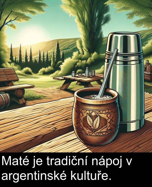 argentinské: Maté je tradiční nápoj v argentinské kultuře.
