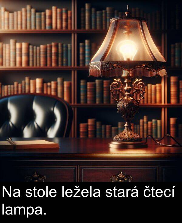 lampa: Na stole ležela stará čtecí lampa.