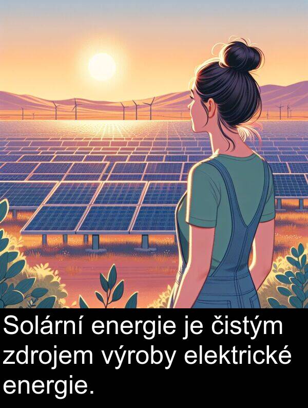 energie: Solární energie je čistým zdrojem výroby elektrické energie.