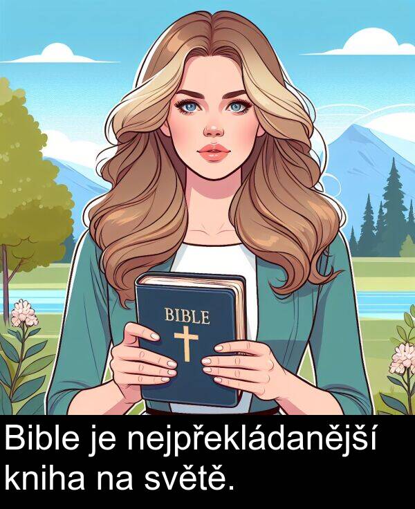 nejpřekládanější: Bible je nejpřekládanější kniha na světě.