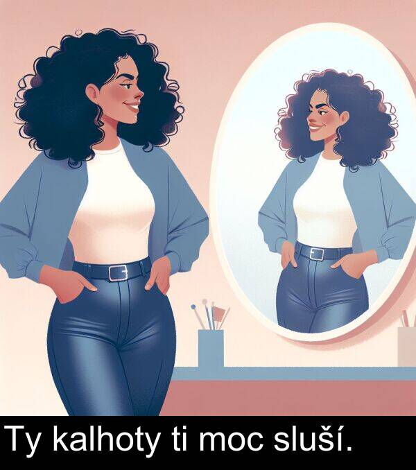 kalhoty: Ty kalhoty ti moc sluší.