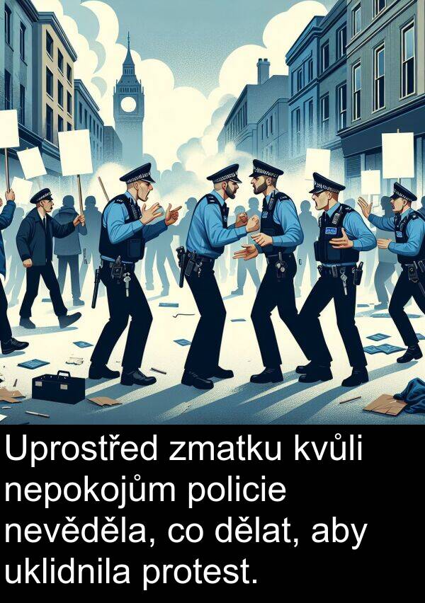 protest: Uprostřed zmatku kvůli nepokojům policie nevěděla, co dělat, aby uklidnila protest.