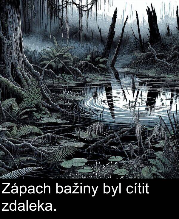 cítit: Zápach bažiny byl cítit zdaleka.