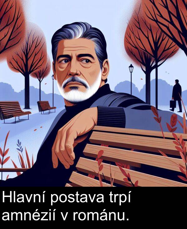 amnézií: Hlavní postava trpí amnézií v románu.