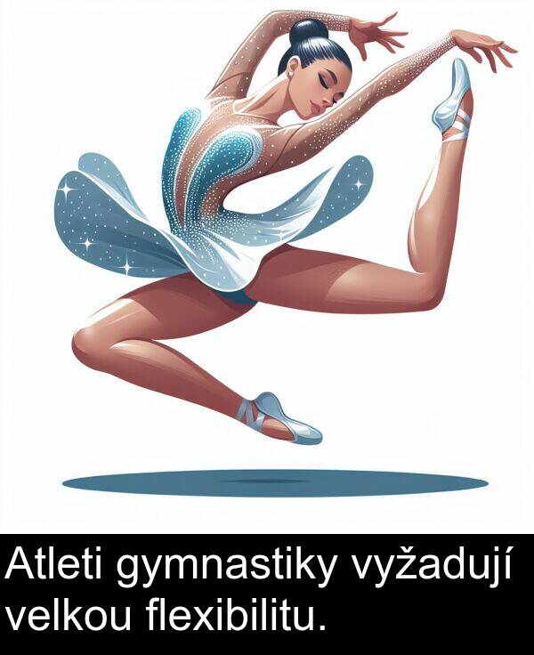 flexibilitu: Atleti gymnastiky vyžadují velkou flexibilitu.