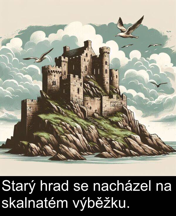 výběžku: Starý hrad se nacházel na skalnatém výběžku.