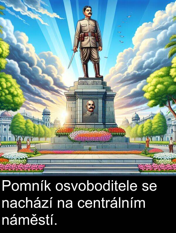 centrálním: Pomník osvoboditele se nachází na centrálním náměstí.