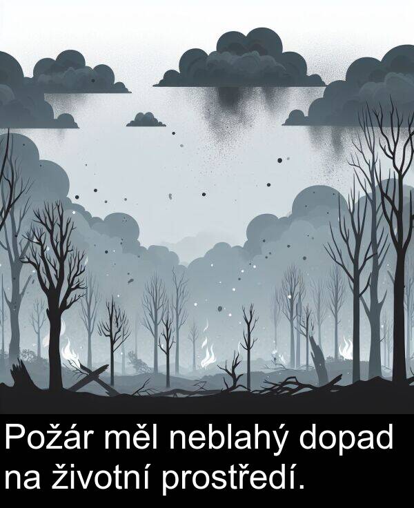 životní: Požár měl neblahý dopad na životní prostředí.